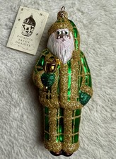 Vtg Patricia Breen 6.5  Ring In The New 1997 Glass Christmas Ornament RARE MOLD