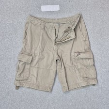 Nike Men Shorts M Khaki Cargo Twill Utility Logo Drawstring Y2K READ