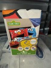 123 Sesame Street 4 Piece Full Sheet Set Microfiber