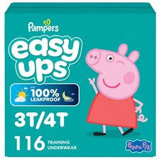 Pampers Training Pants - Easy Ups Girls Boys - Size 3T-4T, 116 White