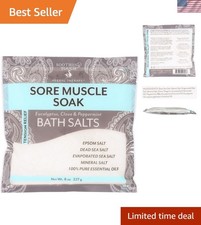 Dead Sea Salt Infused 8 Oz Peppermint Bath Salts for Eco-Conscious Relaxation