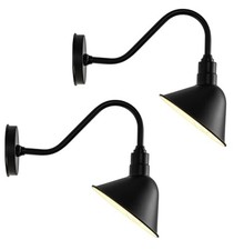 8" Barn Gooseneck Light Fixture with Extended Arm - 7.9 Diameter - 2 Pack