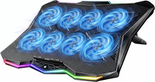 AICHESON RGB Laptop Cooling Pad 8 Fans for 15.6-17.3 Inch PC Notebooks