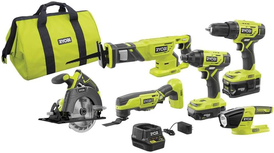 Complete RYOBI 18V Lithium-Ion Tool Set: 6 Essential Tools for Every Project - Image 3 of 4