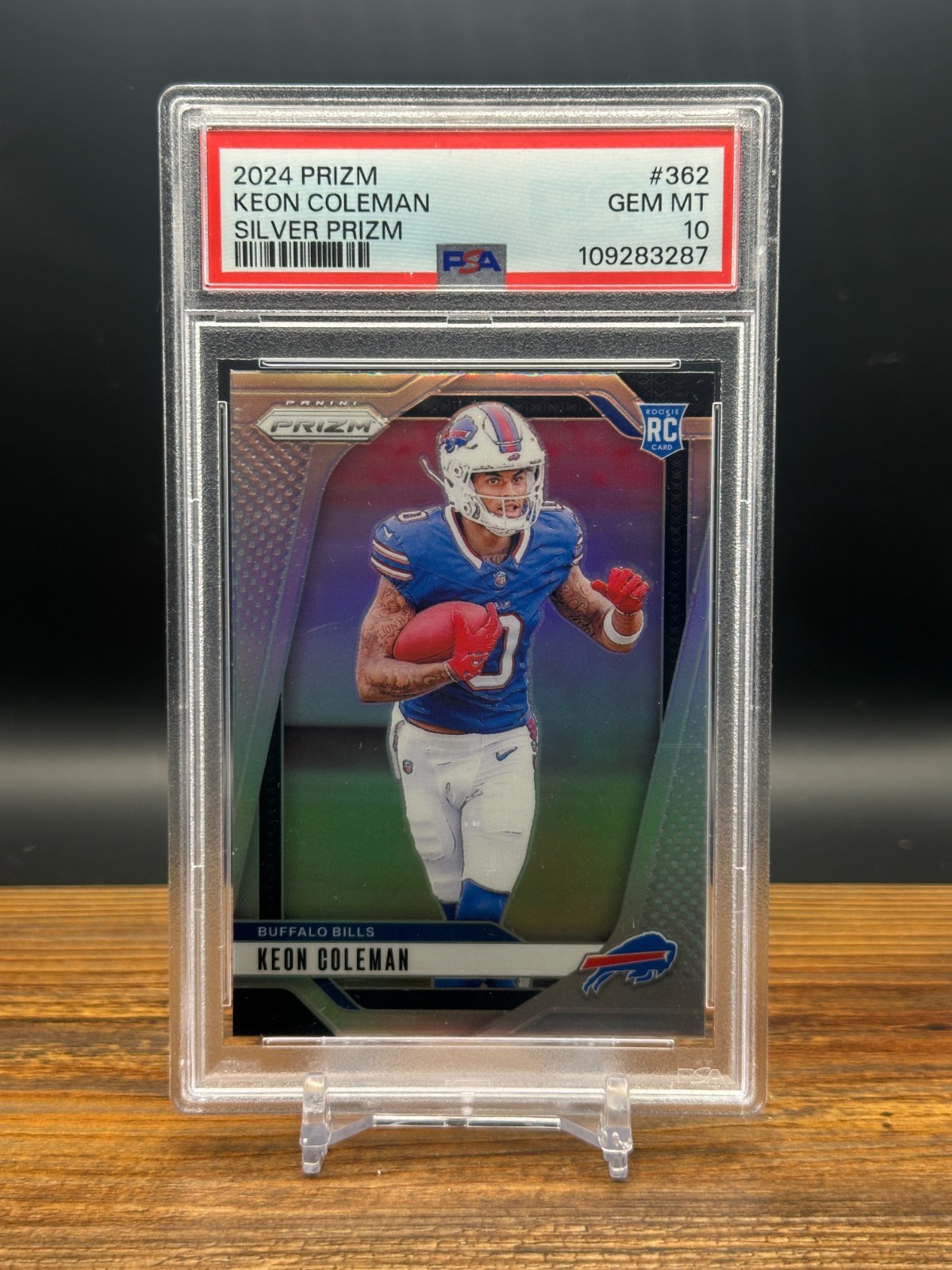 2024 Panini Prizm #362 Keon Coleman Rookie RC  Silver Prizm PSA 10