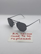 Ray-Ban Sunglasses RB 3648 The Marshal Mens Black Gray Geometric Made in Italy