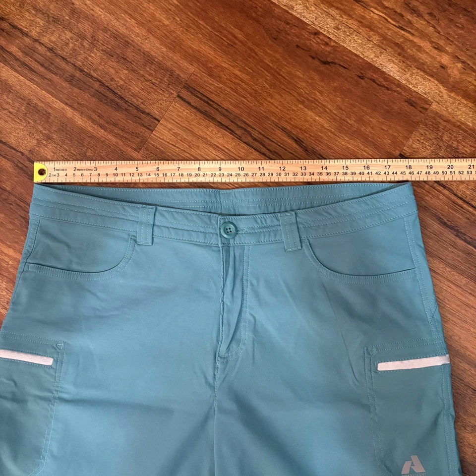 Pantalones Cortos Eddie Bauer First Ascent Guide Pro Para Mujer Talla 16 Azul Aqua Nylon Exterior Foto 4 de 4