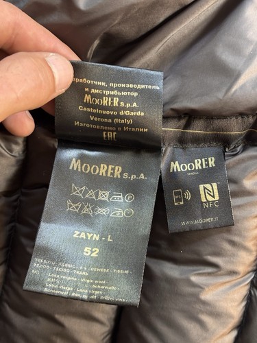 MOORER ZAYN-L MEN'S DOWN FILLED QUILTED PUFFER JACKET SIZE (42 USA) MSRP $3800 - Picture 13 of 19