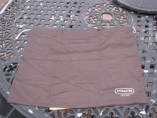 New Coach Dust Bag Storage Satin Material Drawstring 19  x 15" Brown - Authentic