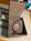 Seiko Watch Men 37mm Blue Dial Two Tone Date Round 7N42-6C10 New Battery
