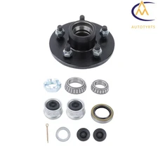 5 Lugs 5 on 4.5" Trailer Idler Hub Assembly For 3500 lbs Axle W/ Bearings #84