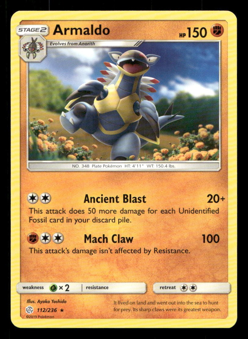 Armaldo 112/236 Cosmic Eclipse NM/M Pokemon