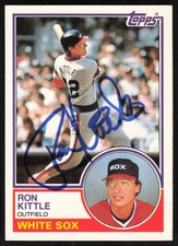 1983 Topps Traded Ron Kittle Rookie Auto Chicago White Sox #55T RC Card Signed. rookie card picture
