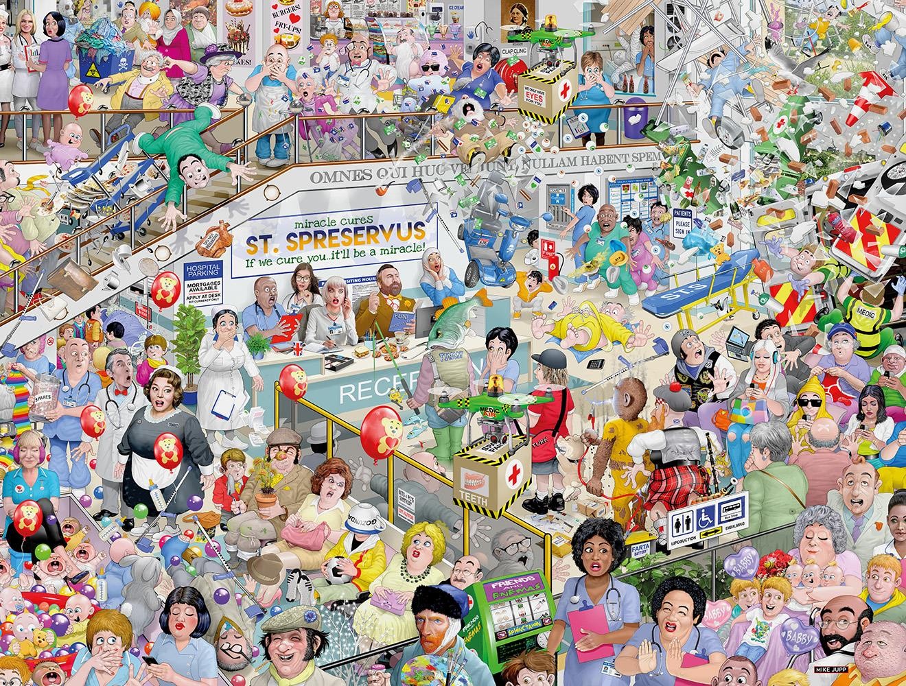 Mike Jupp 'I Love Healthcare 1000 Piece Jigsaw Puzzle Hilariously Funny Puzzle