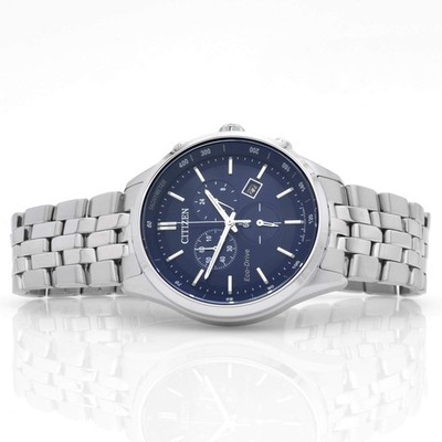 Citizen AT2141-52L Gent's Chrono Blue Dial Steel Bracelet Watch