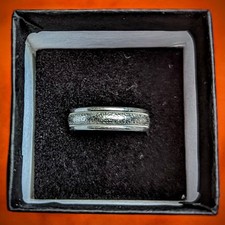 Authentic Scott Kay Hammered & Milgrain Platinum 950 Men