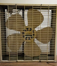 Vintage Box Fan Manning Bowman Box Fan Green Avocado 3 Speed Works