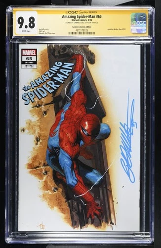 AMAZING SPIDER-MAN #65 MARVEL 2025 VAR SIGNED GABRIELE DELL'OTTO CGC SS 9.8 NM