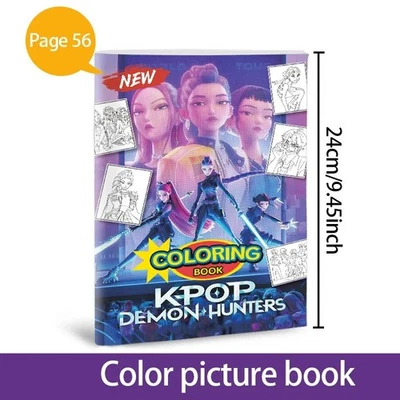 BLOCKTOYZ KPOP Demon Hunters Coloring Book – Anime Line Art Fan Gift Kids Drawing Xmas