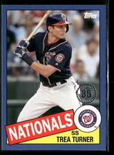 2020 Topps #85TB-50 Trea Turner 1985 - 35th Anniversary Blue (Series Two)
