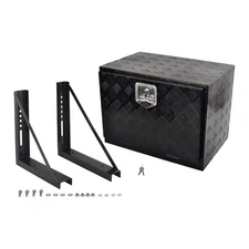 24"X17"X18" Aluminum Truck Bed Underbody Tool Box & 18"X18" Mounting Bracket Kit