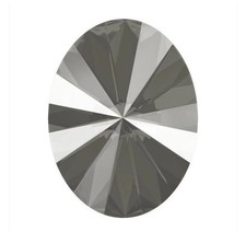 4122 Swarovski Rivoli Oval Fancy Stones Crystal Dark Grey 14x10.5mm Pack Of 2