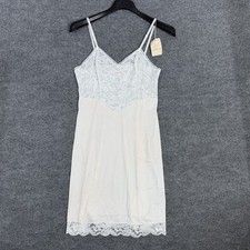 NEW Vintage VANITY FAIR Full Slip Dress Lace Sz 36 Lingerie Coquette Chemise NOS