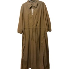 Uniqlo Maxi Dress Women Size XL Green Olive Zip Up