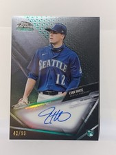 2021 Topps Chrome Black Green Refractor /99 Evan White RC 