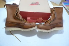 RED WING - 877  ORO IGINAL LEATHER 8" BOOTS  -MADE @USA -NEW OLD STOCK + BOX -8D