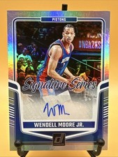 2024-25 Donruss Signature Series #SS-WMJ Wendell Moore Jr. Detroit Pistons Auto