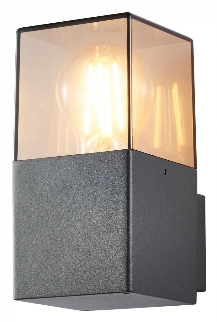 Outdoor Light Grey Beata Wall IP44 Dark Square Zink ZN-41100-GRYSMK
