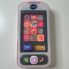 VTech Touch and Swipe Baby Phone Pink TESTED Working