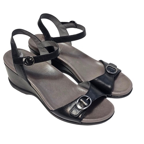 Sandalias cómodas DANSKO Arielle con correas ajustables de cuero Wegde talla 39/8,5-9