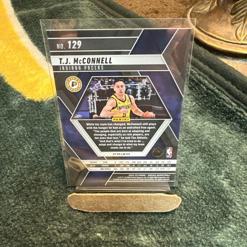 T.J. McConnell Blue Prizm 2024-25 Panini Mosaic #129 - Picture 2 of 2