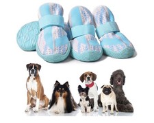 Dog Boots Blue Size 2 Medium Dogs Paw Protector Waterproof Walking Shoes