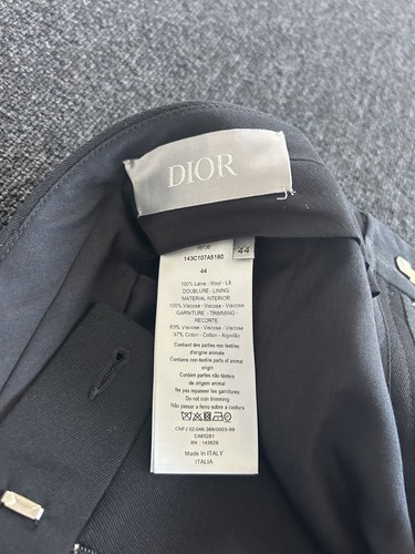 Dior Wool Side Stripe Trousers Black Mens Size 28W (44 EU) BRAND NEW - Picture 6 of 8