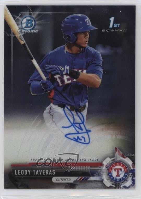 2017 Bowman Chrome Prospect Auto Leody Taveras #CPA-LT Auto 7zn