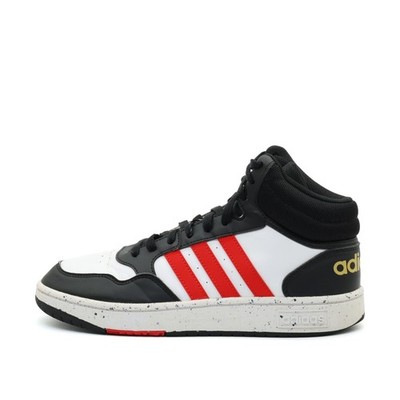 adidas Damen Hoops 3.0 Mid Schuhe schwarz/weiß/rot Schaft Sneaker EU 40