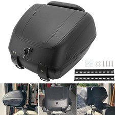 Maleta trasera rígida negra para maletero de motocicleta para Harley Yamaha Suzuki