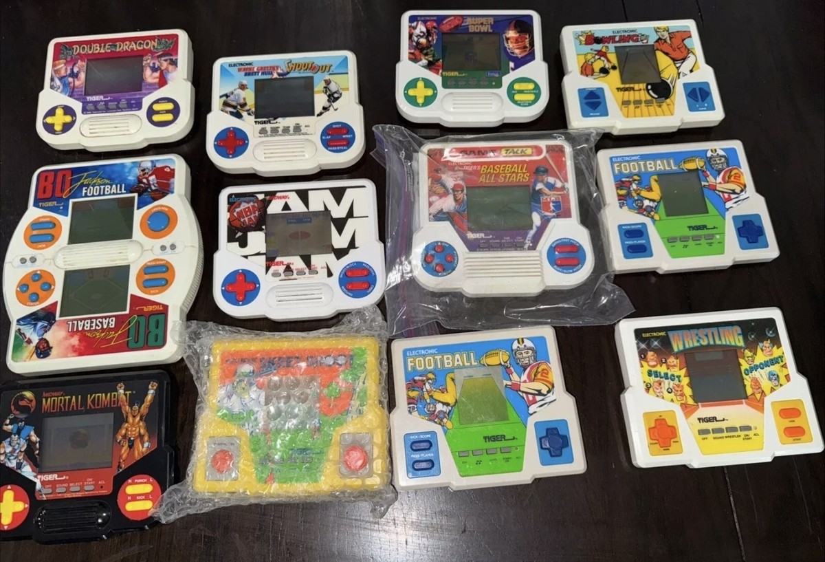 VTG! Lot Of 12 Mortal Kombat, NBA Jam Handheld Games Tiger