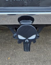Punisher Skull Decal Trailer Cover Plug Cap Tow Hitch Ford Dodge Jeep Ram Toyota
