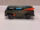 Vintage HOT WHEELS  1969 Green VW Volkswagon BEACH BOMB Van With Surfboards