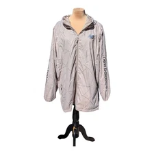 New Balance Wind Breaker Jacket Hooded Lined Drawstrings Unisex 3XL Light Beige 