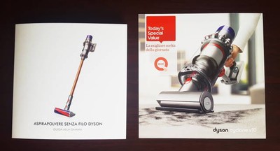 Catalogo ASPIRAPOLVERE DYSON CYCLONE V10 dépliant brochure QVC aspira  polvere | eBay