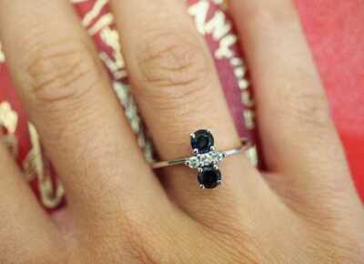 Bague Or 18 Carats Avec Diamants 0.60 Carat – Taille 54 – Occasion Parfait état