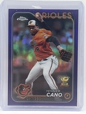 2024 Topps Chrome YENNIER CANO Purple Refractor #130 #d 091/250 Orioles