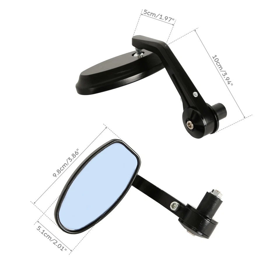 Espejos retrovisores de extremo de manillar de 7/8" aptos para Ducati Monster 696 796 900 1100 Foto 4 de 4