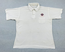 Vintage Harley Davidson Shirt Adult XL White Short Sleeve Polo Motorcycle 80s