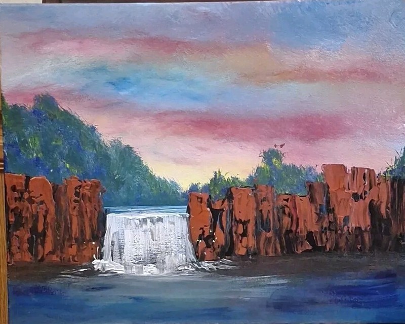 Hidden Places # 7, Acrylic Painting - 16x20 Hand Painted Artwork on Canvas